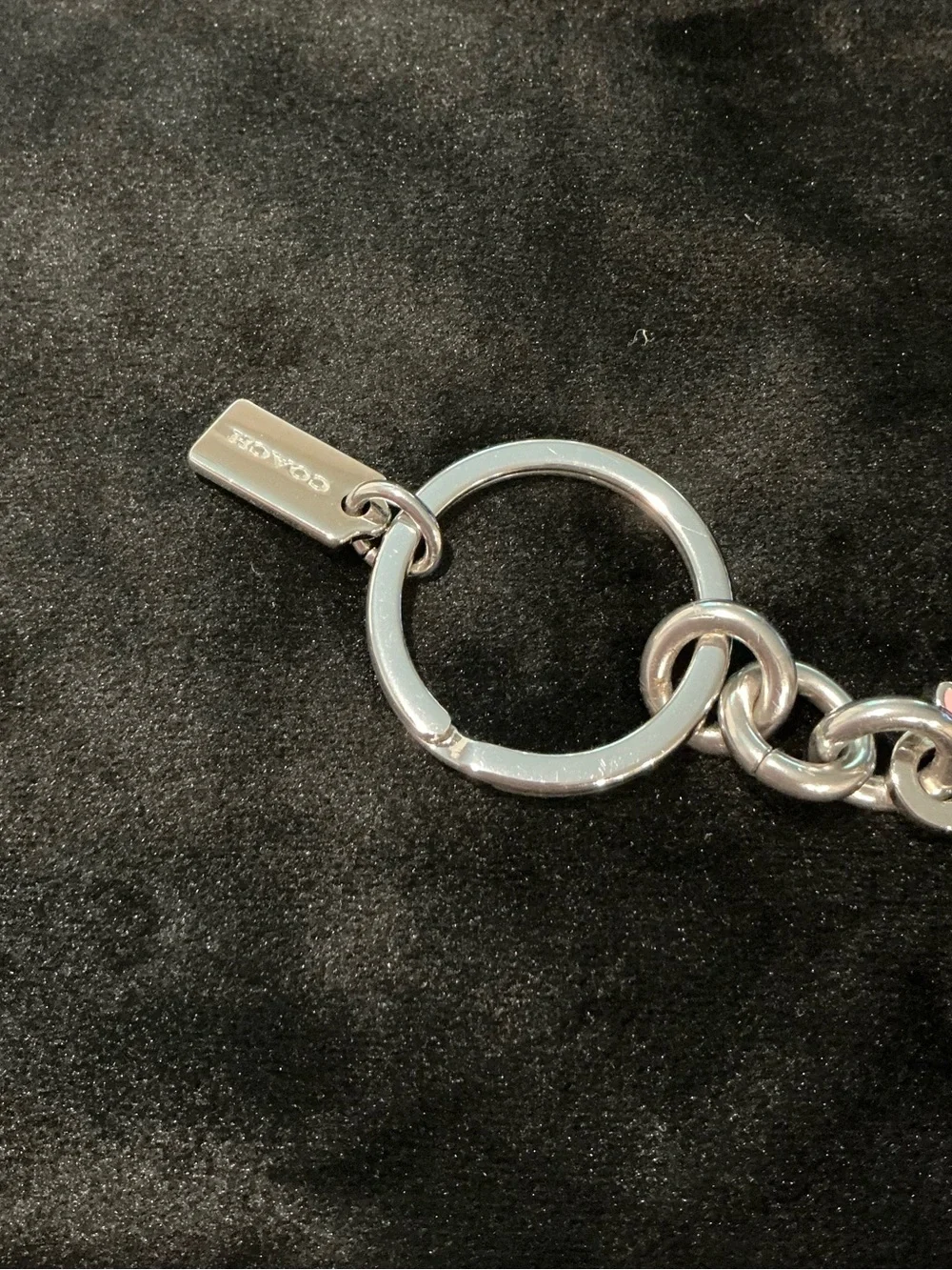 Coach script keychain